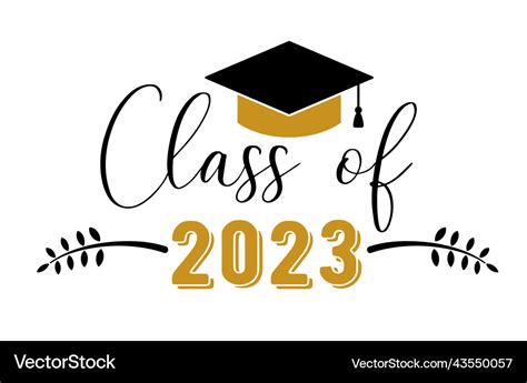 Class of 2023 graduation congratulations Vector Image