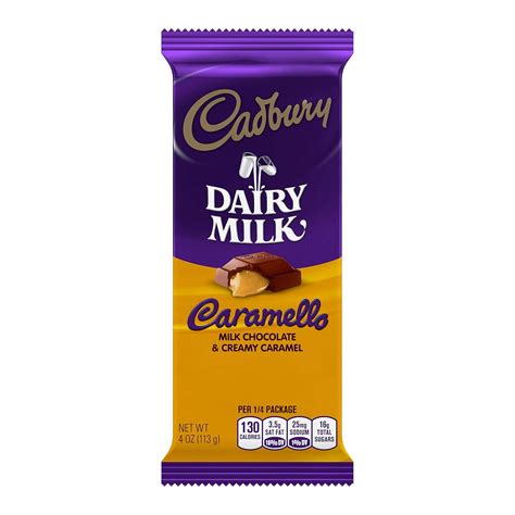 Buy CADBURY CARAMELLO Milk Chocolate and Creamy Caramel Candy, 4 Ounce ...