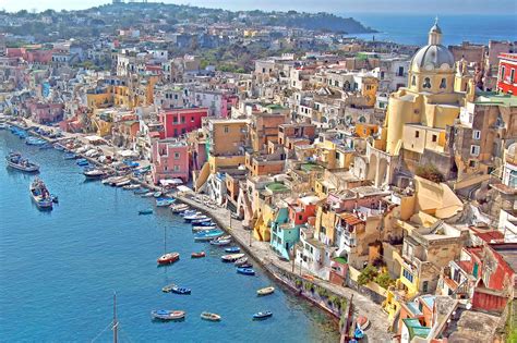 Port of Procida, gulf of Naples. : r/europe