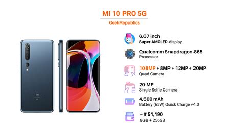 Xiaomi MI 10 Pro 5G Price in India Full Specification, Review ...