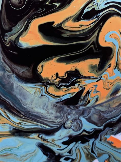 Blue, Orange and Black Abstract Painting · Free Stock Photo