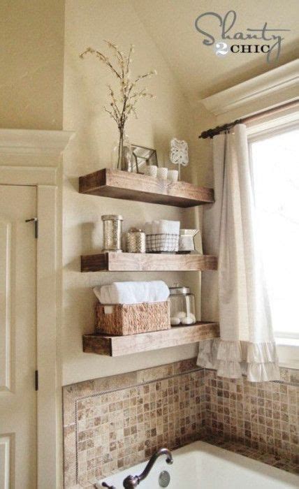 Bath Room Ideas Bathtub Shelves 56 Ideas | Floating shelves diy, Bathroom decor, Home diy