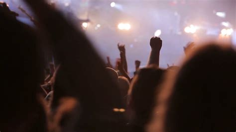 A Huge Crowd At Rock Concert Fans Waving Stock Footage SBV-346961214 ...