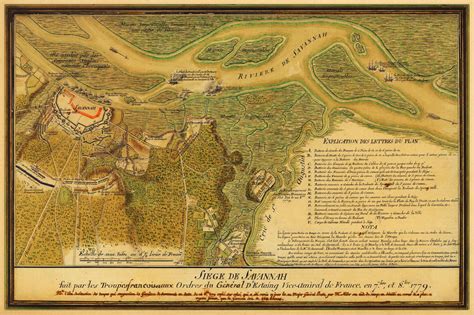 Savannah, 1779, Siege of Savannah, Georgia, Revolutionary War Map | Battlemaps.us