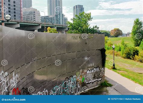 Metal Wall with Graffiti Art on it Editorial Stock Image - Image of square, graffiti: 137571154