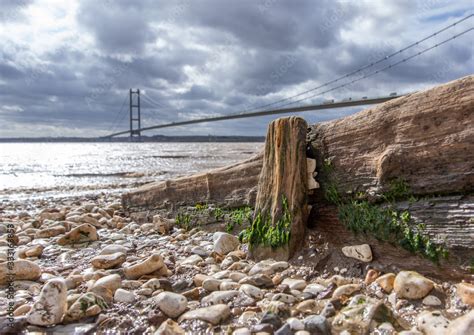 Beach Groin and Bridge Stock Photo | Adobe Stock