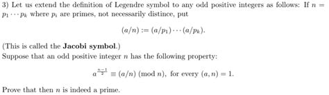 elementary number theory - Jacobi symbol properties - Mathematics Stack Exchange