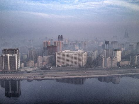 Pyongyang Skyline in the Morning Light Stock Image - Image of morning ...