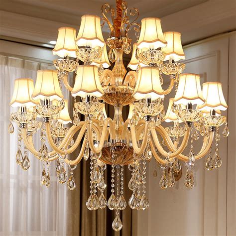 Modern crystal chandelier lighting Fixtures with lamshade (WH-CY-05)