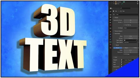 How to Add and Edit 3D Text in Blender - Full Guide