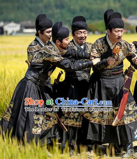 Ancient Chinese Ming Dynasty Bodyguard Costumes and Hat Complete Set for Men in 2021 | Ming ...