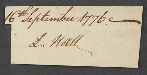 Rare 1776 signature of Declaration Signer Lyman Hall | RR Auction