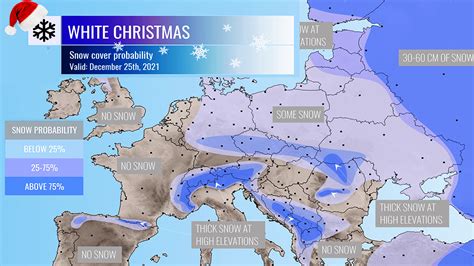 Snow Forecast across Europe for Christmas 2021