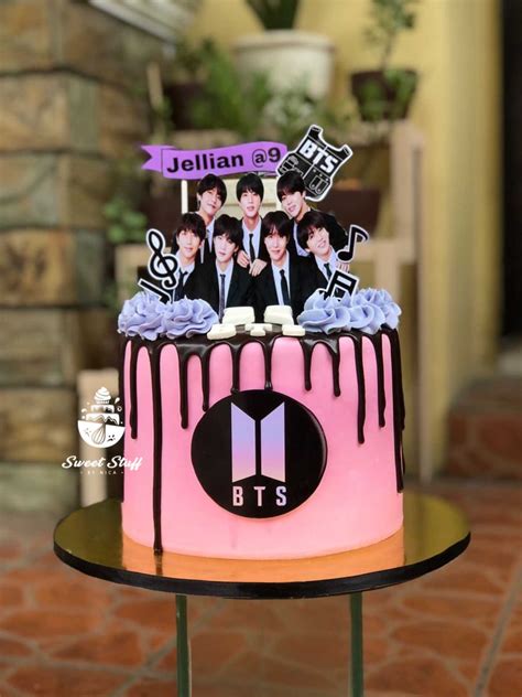 BTS Cake | Bts cake, Simple birthday cake, Cake designs for girl