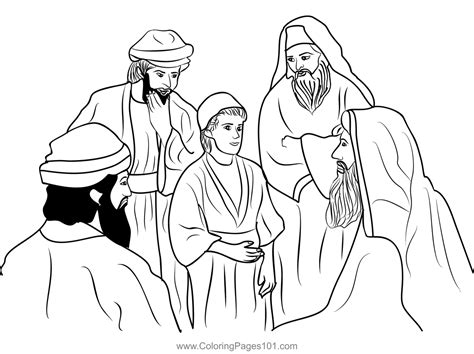 Jesus Preaching In The Temple As A Young Boy Coloring Page for Kids - Free Christianity ...