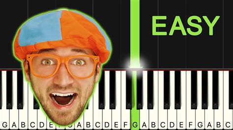 Blippi Opening Theme Song EASY Piano Tutorial - YouTube