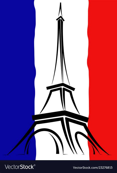 Abstract logo or sign for france paris and eiffel Vector Image