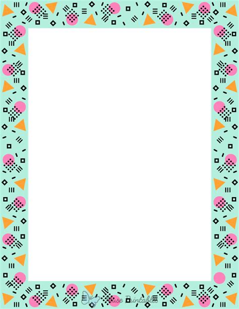 90s Theme Border