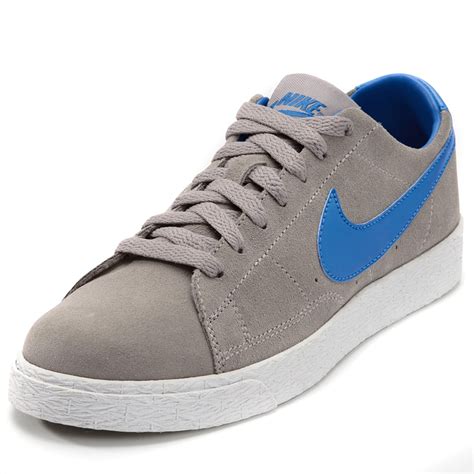 Nike Blazer Low Sports Trainers Shoes Grey/Blue Infant Kids Boys Size | eBay