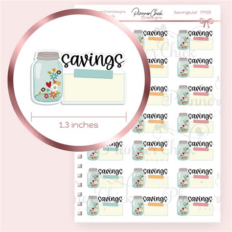 Savings Jar – PlannerChickDesigns