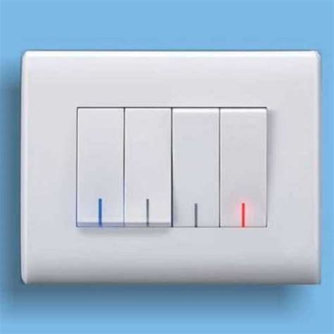 Wall Mounted White Rectangular Modular Switch Board For Electrical Use ...