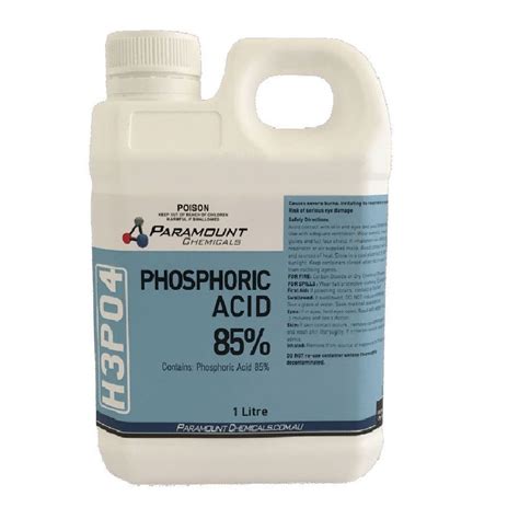 Buy Phosphoric Acid Online | Paramount Chemicals, Victoria, Australia