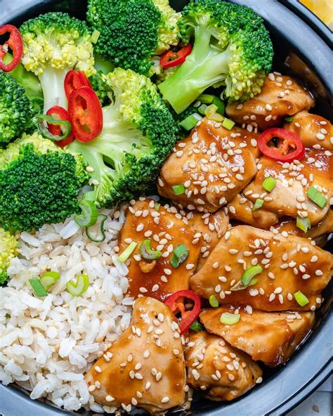 Teriyaki Chicken Meal Prep Bowls Recipe | Healthy Fitness Meals