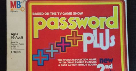 Game Show Board Games: Password Plus (2nd edition, 1979)