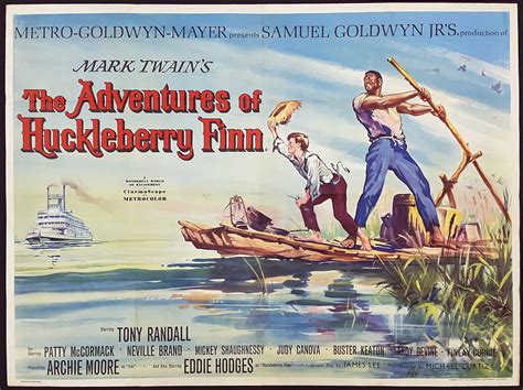 THE ADVENTURES OF HUCKLEBERRY FINN (1960) Mark Twain Original Vintage UK Quad Film Movie Poster ...