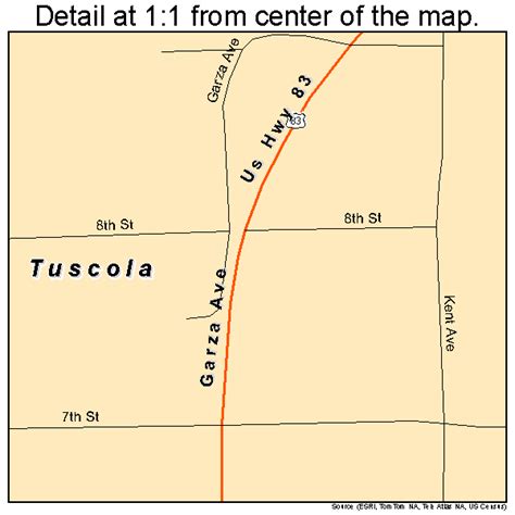 Tuscola Texas Street Map 4874048