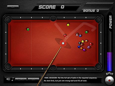 Billiard Blitz Pool Skool Game - Play online at Y8.com