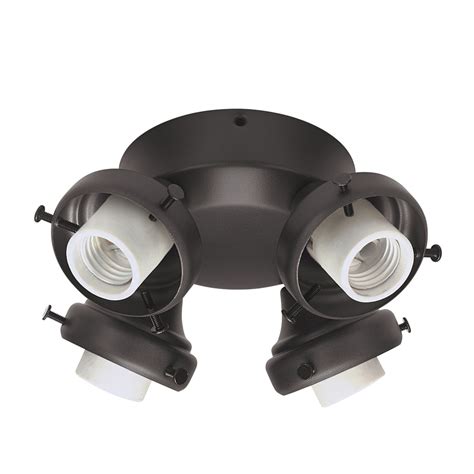 Hunter 4-Light New Bronze Ceiling Fan Light Kit at Lowes.com