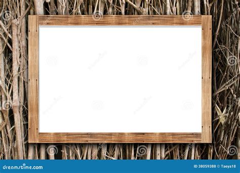 Wooden frame on stick stock photo. Image of gallery, frame - 38059388