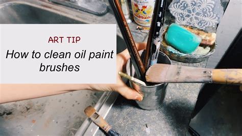 How to clean oil paint brushes - Art Tip - YouTube