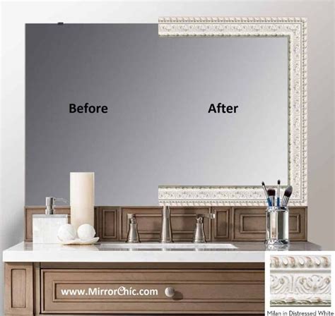 Custom Framed Mirrors - (Mirror Frame Kits) - MirrorChic | Bathroom mirror frame, Mirror frame ...