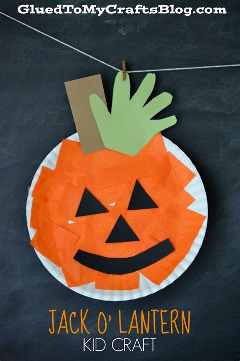 Paper Plate Pumpkin - Kid Craft Idea | Halloween preschool, Halloween ...