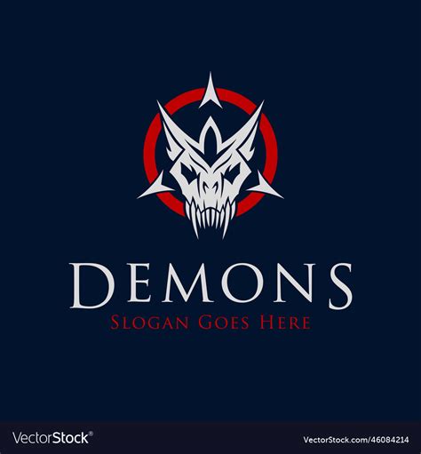 Demon logo skull logo design for mascot logo Vector Image