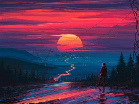 🔥 Download Sunset Over The City Digital Illustration Art by @brendanh19 ...