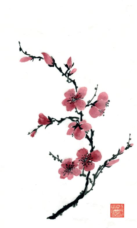 Chinese Watercolor Flowers at PaintingValley.com | Explore collection ...