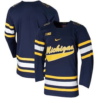 Men's Nike Maize Michigan Wolverines Replica College Hockey Jersey