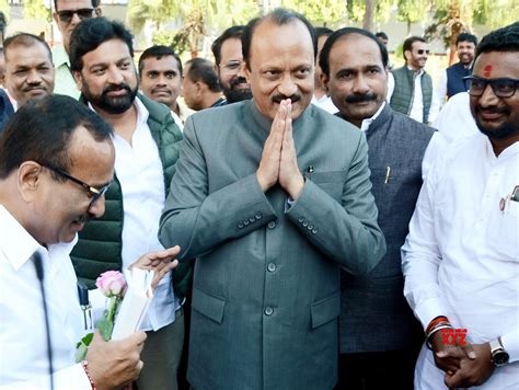 : Nagpur: Leader of Opposition Ajit Pawar arrives at Maharashtra ...