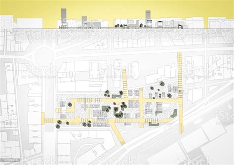 Urban And Residential Project Plan Of A City Stock Illustration ...