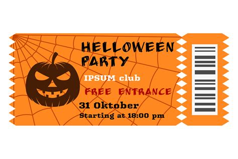 Halloween Party Ticket. Event Invitation Graphic by ladadikart · Creative Fabrica