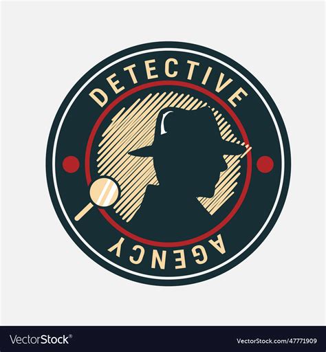 Detective agency logo design Royalty Free Vector Image