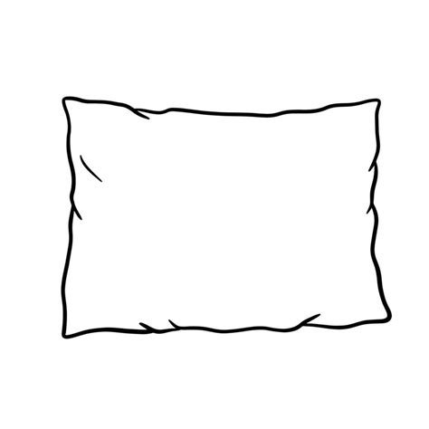 Pillow outline icon. Vector doodle sketch isolated on white background ...