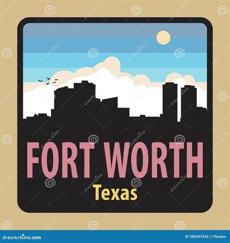 Label or Sign with Name of Fort Worth, Texas Stock Vector ...