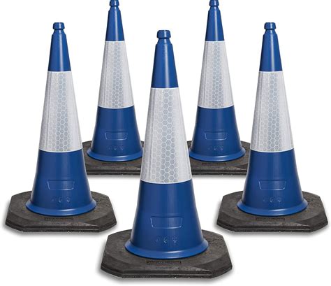 Pack of 5 Blue Traffic cones 750mm by innovatus: Amazon.co.uk: DIY & Tools