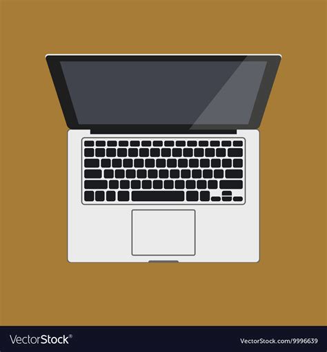 Eps 10 top view of laptop Royalty Free Vector Image