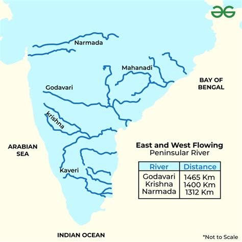 What are the features of east and west flowing rivers of Peninsular plateau? - GeeksforGeeks