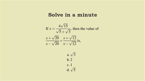 How to solve difficult Surd Algebra problems in a few simple steps 4 | Algebra problems, Solving ...